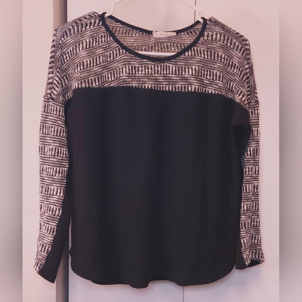 Elodie Sweater and Waffle Knit Thermal Top Size XL Textured Cozy Business Casual